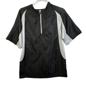 Wire2Wire Men's Performance Training 1/4 Zip Pullover Small Black Gray Athletic